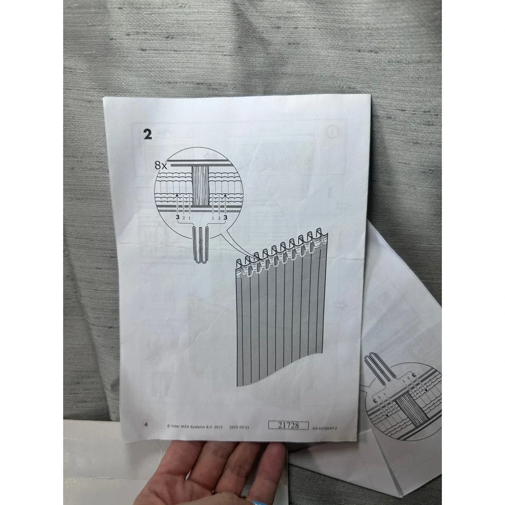 New IKEA BINDVIDE 4 Curtain Panels Tri-Color 57x98 Discontinued 2 Sets
